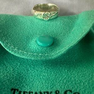Classic Retired Tiffany and Co Sterling Silver Floral Ring size 5.5